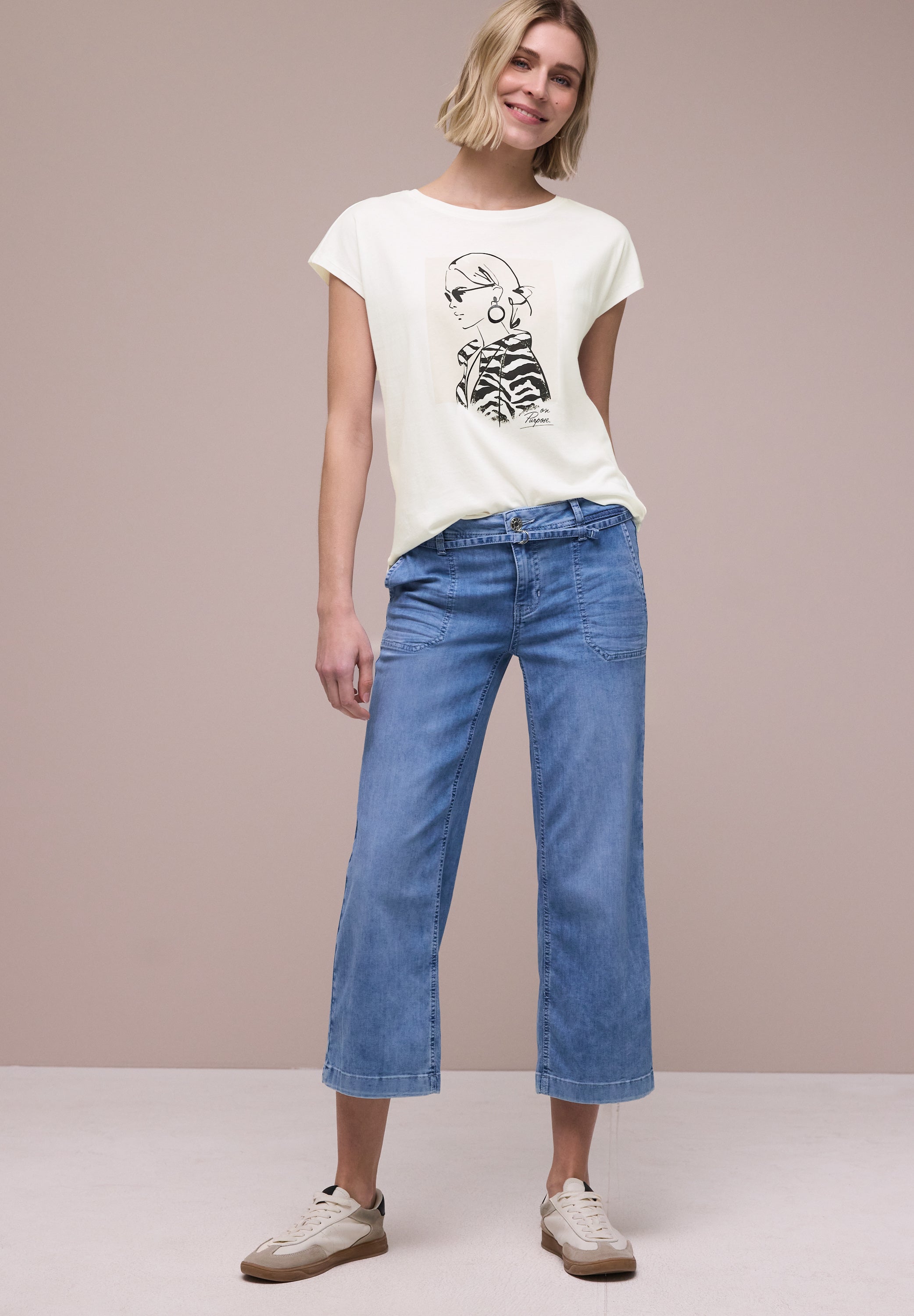 Dropped Shoulder Shirt mit Print