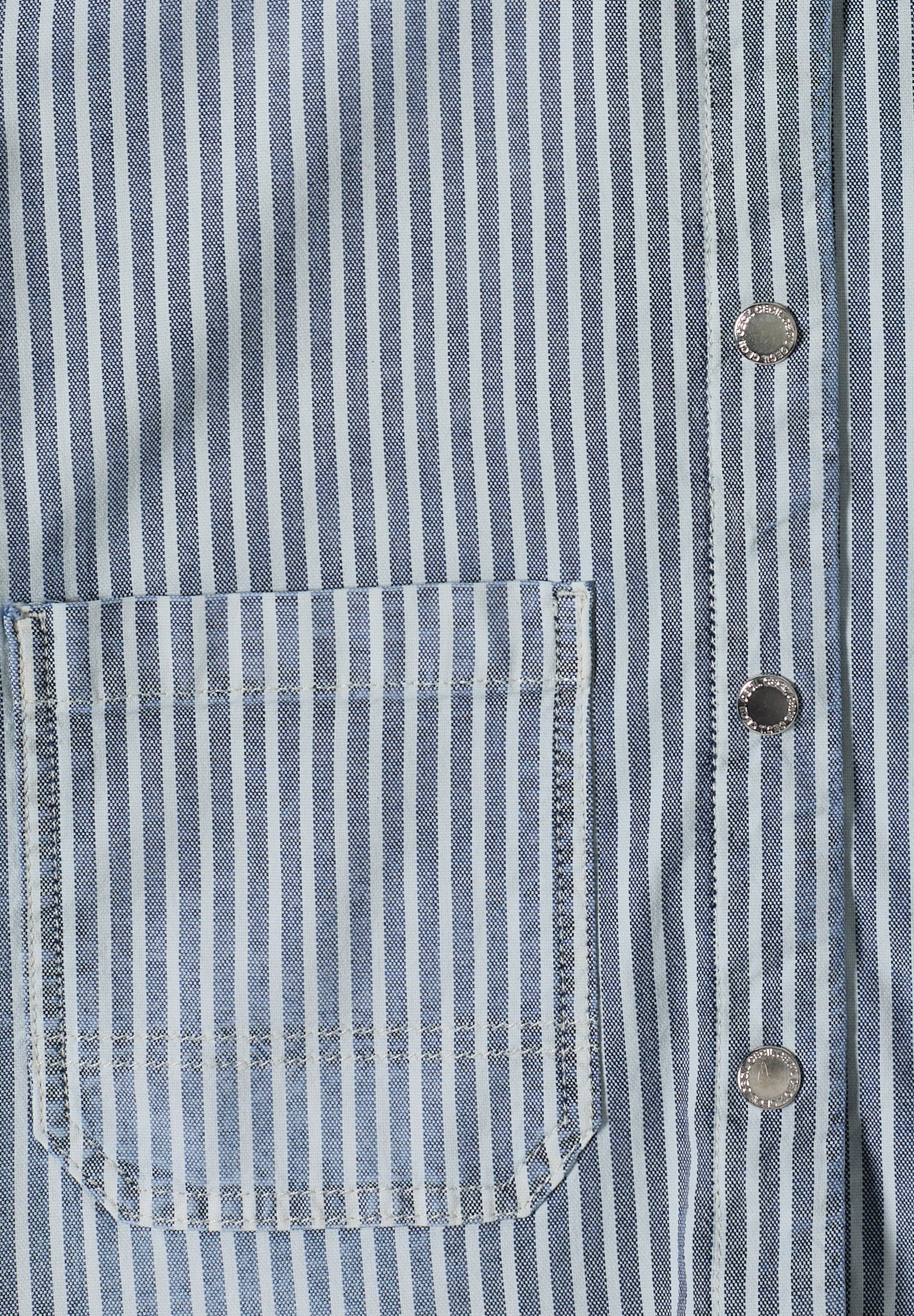 Overshirt mit Kapuze und Streifen