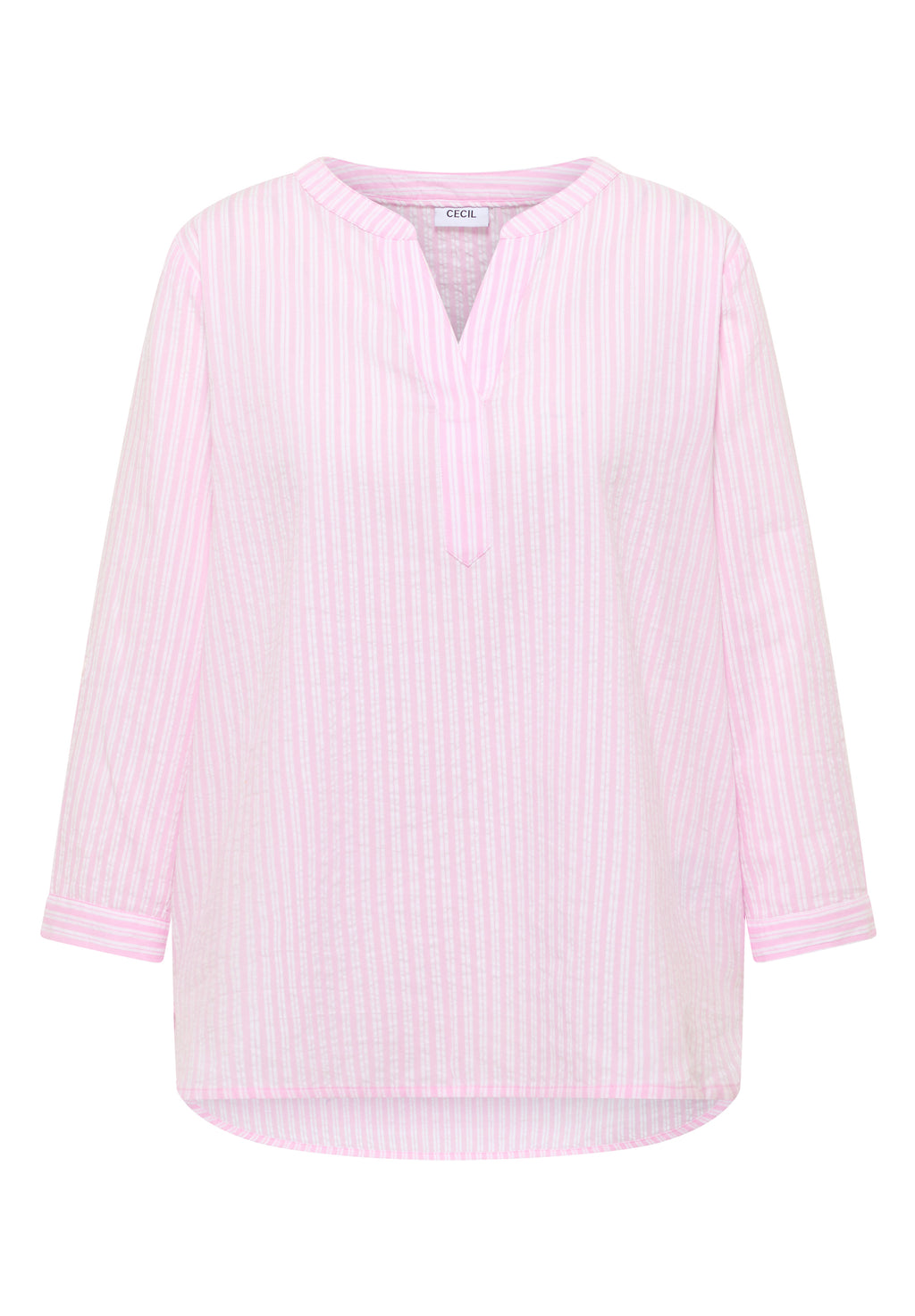 3/4-Arm Bluse in Seersuckerqualität