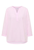 3/4-Arm Bluse in Seersuckerqualität