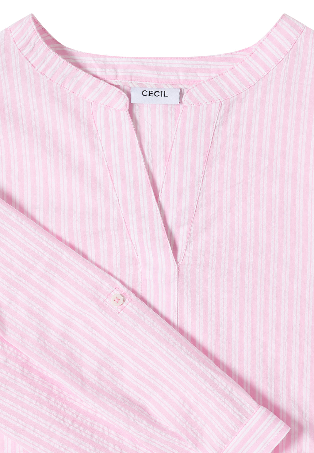3/4-Arm Bluse in Seersuckerqualität