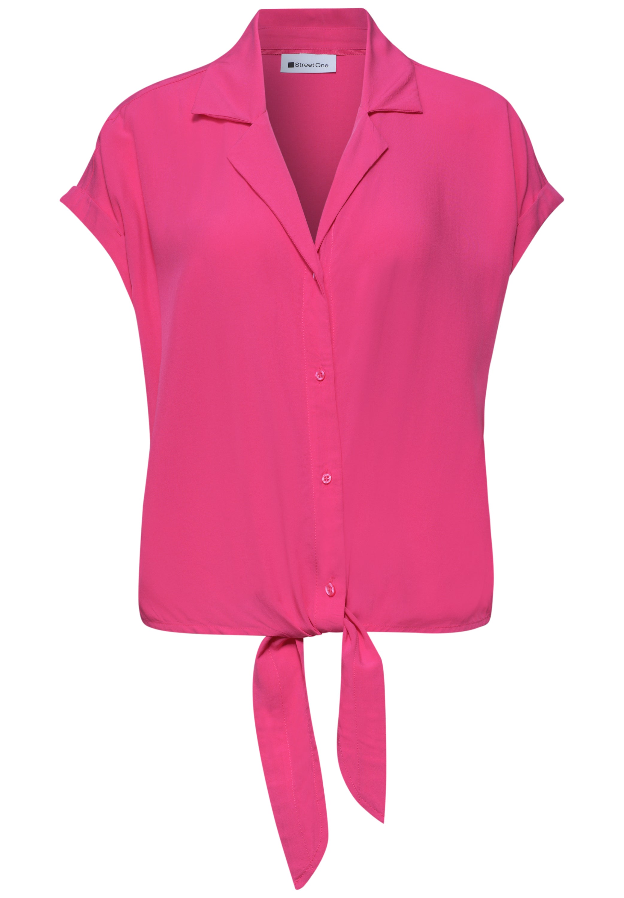 Dropped Shoulder Bluse mit Bowling-Kragen