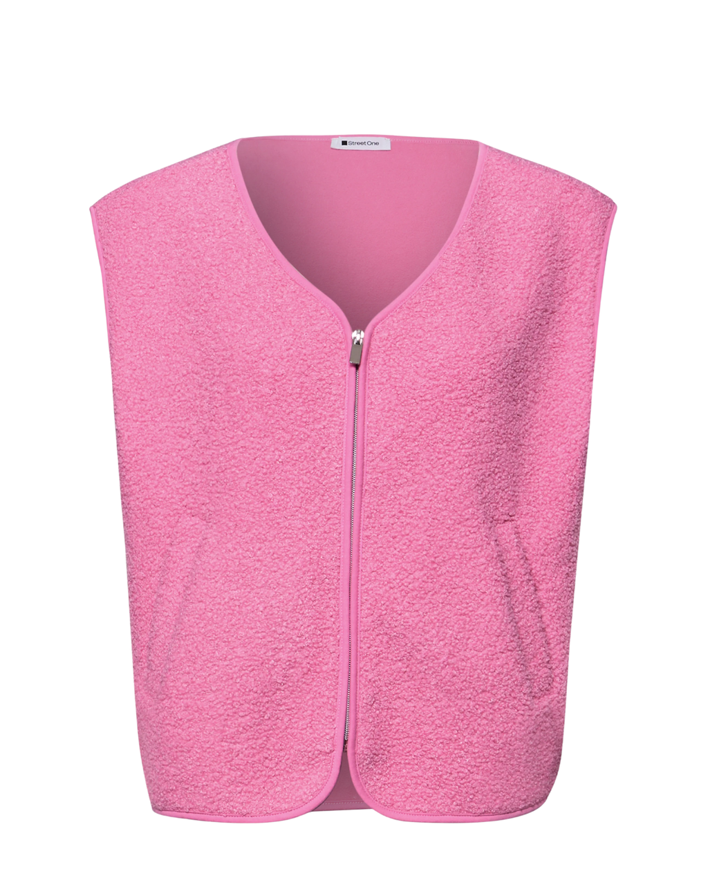 Weste mit V-Neck aus Teddy-Material