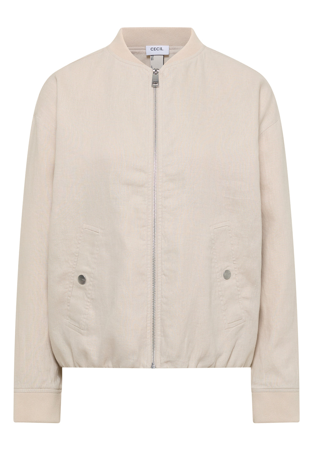 Blouson aus Leinen mit Zipper