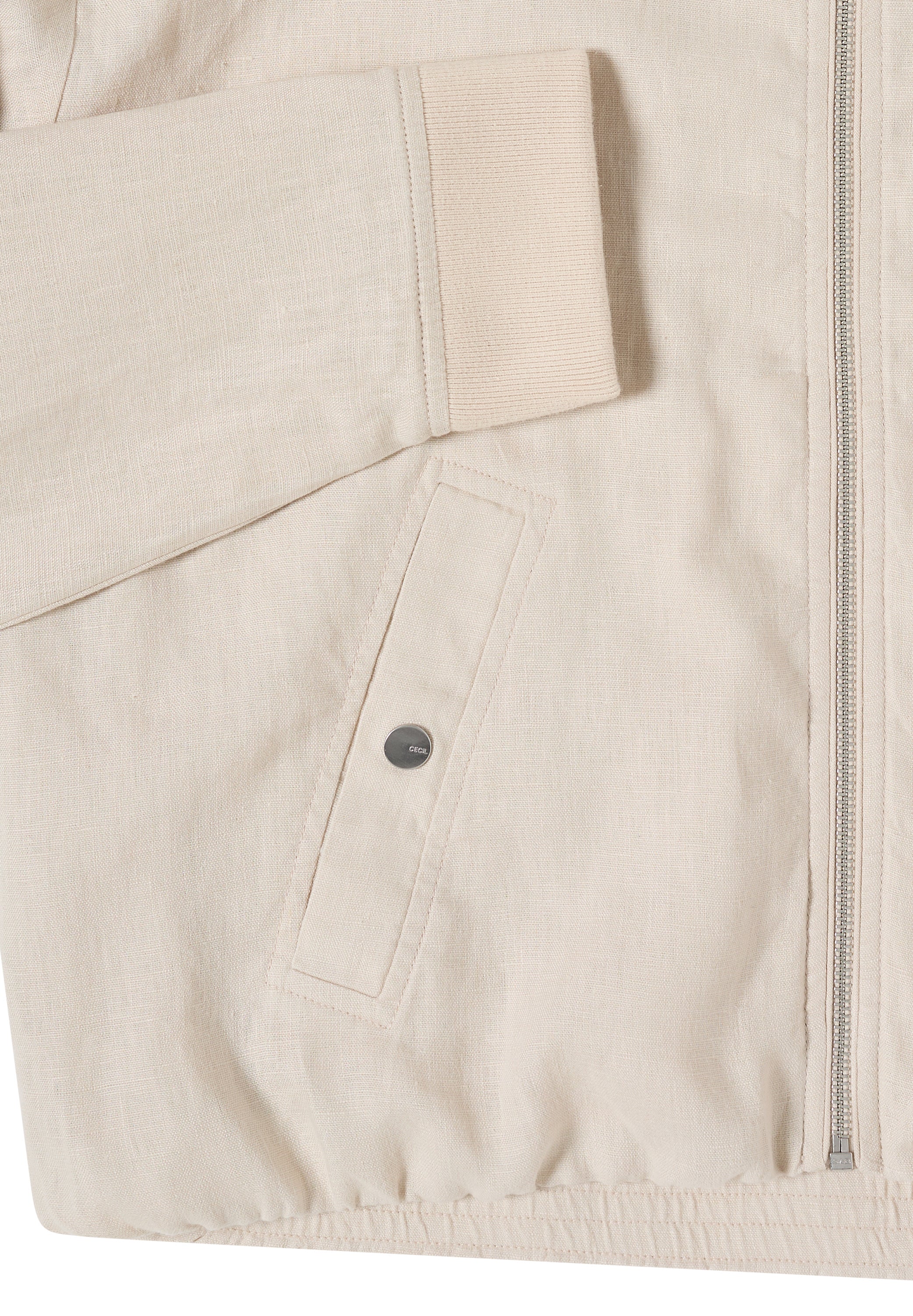 Blouson aus Leinen mit Zipper