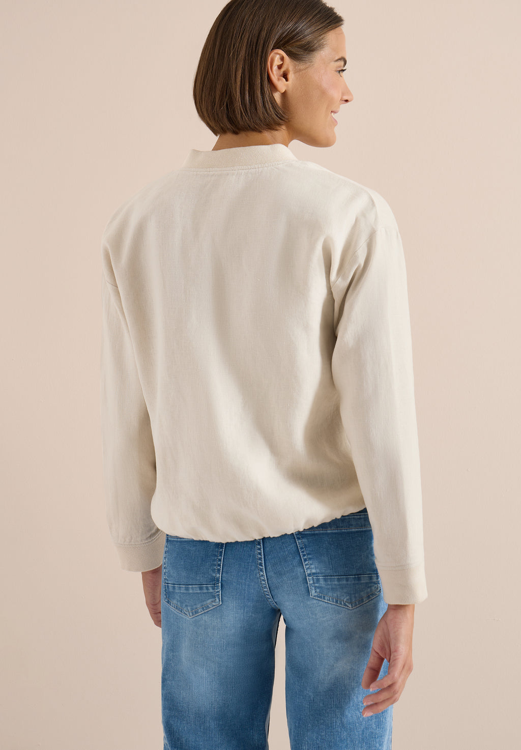 Blouson aus Leinen mit Zipper