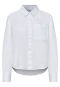 Langarm Bluse mit Hemdkragen aus Twill