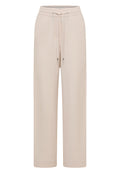 High Waist Wide Leg Hose aus Leinenmix