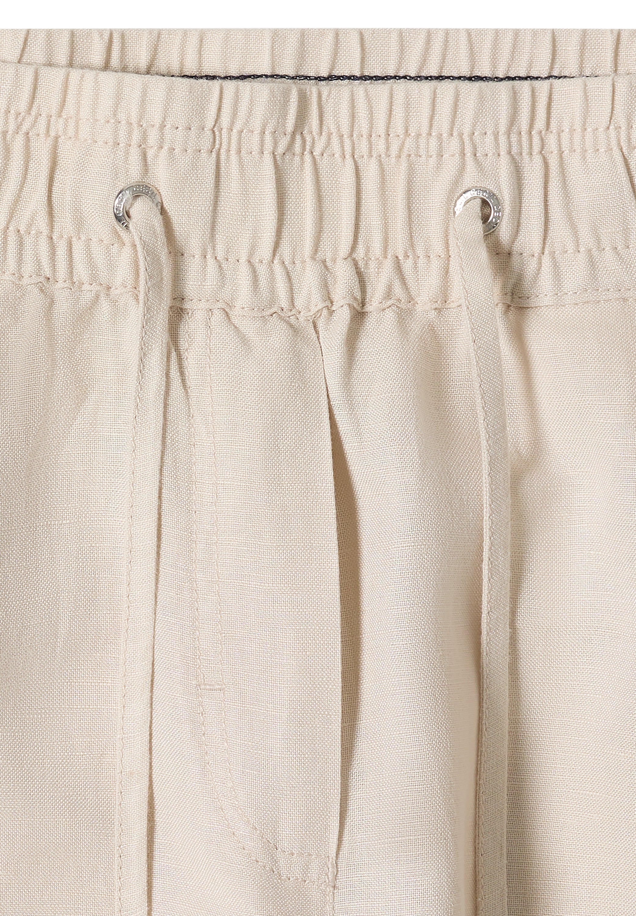 High Waist Wide Leg Hose aus Leinenmix