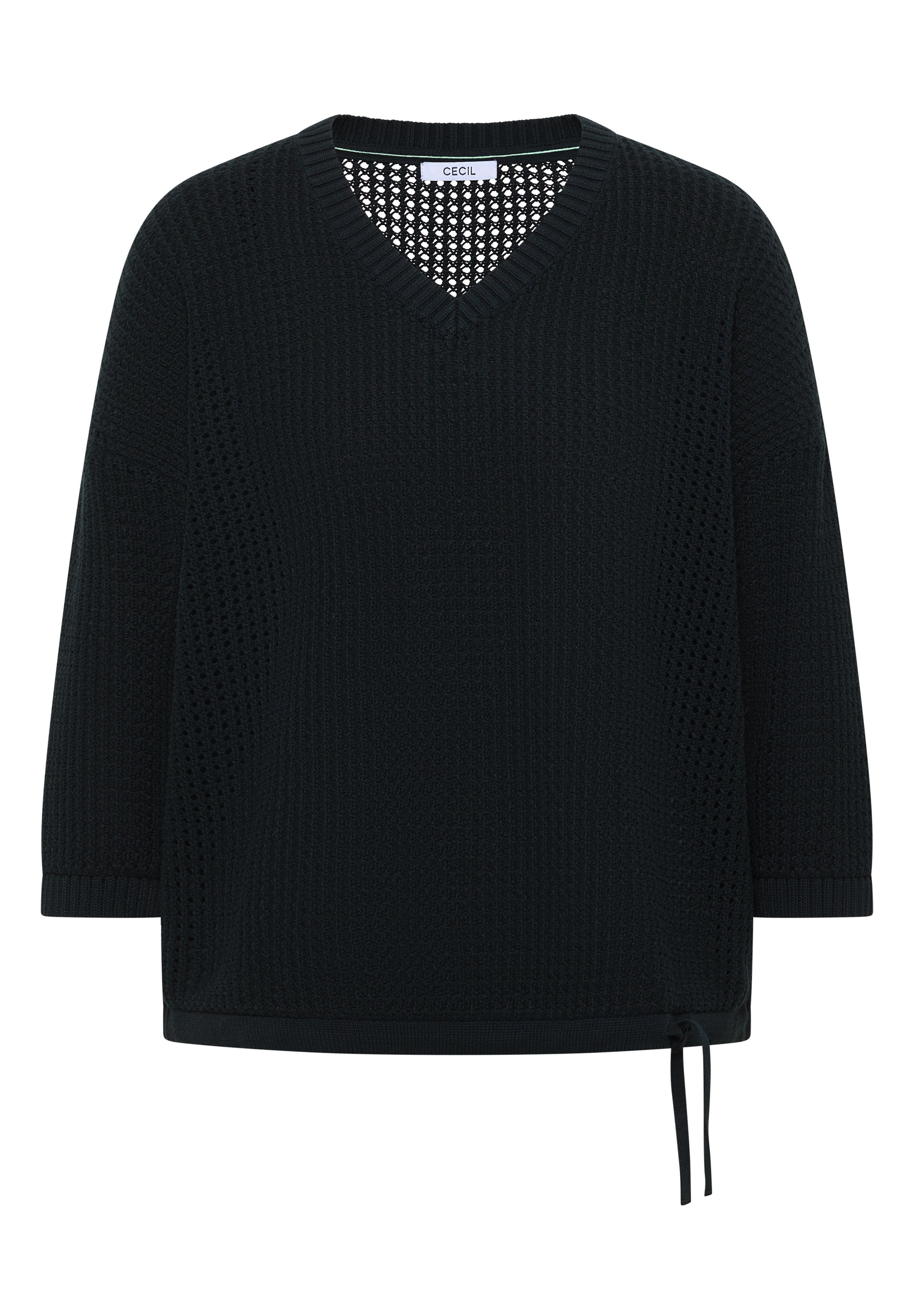 Kurzarm Pullover im Crochet-Look