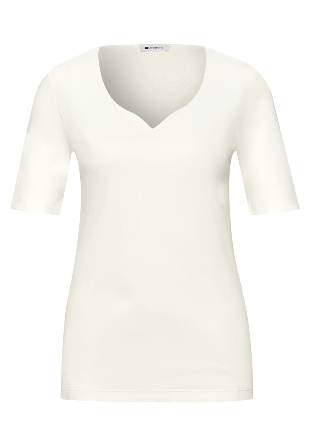 Basic T-Shirt mit Herzausschnitt