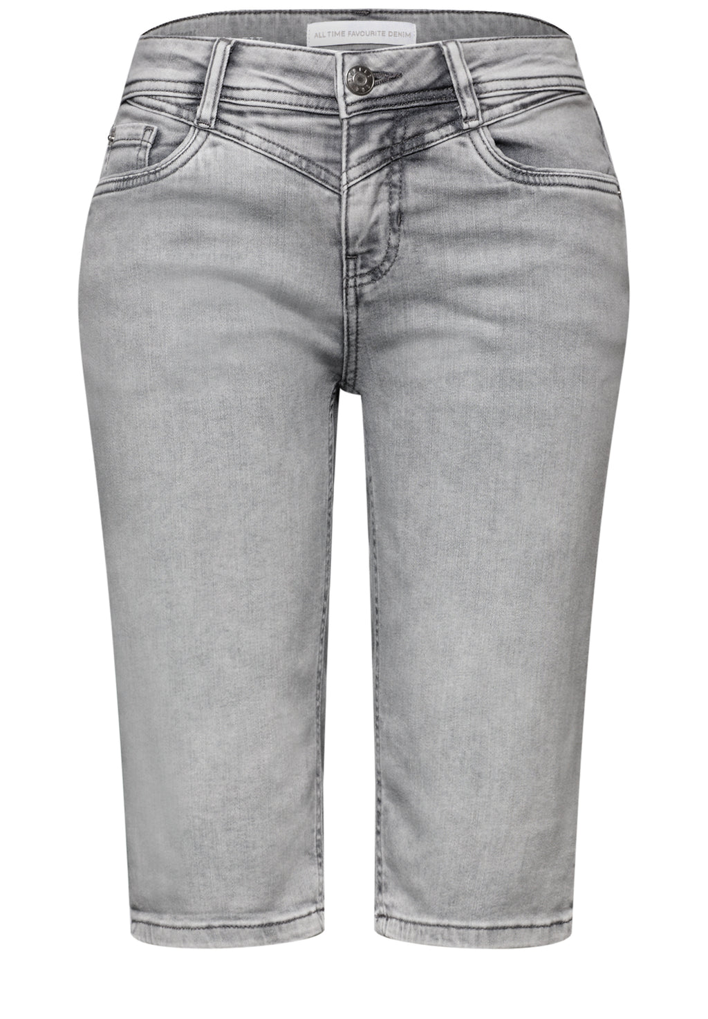 Slim Leg Bermuda mit Turn-Up-Detail