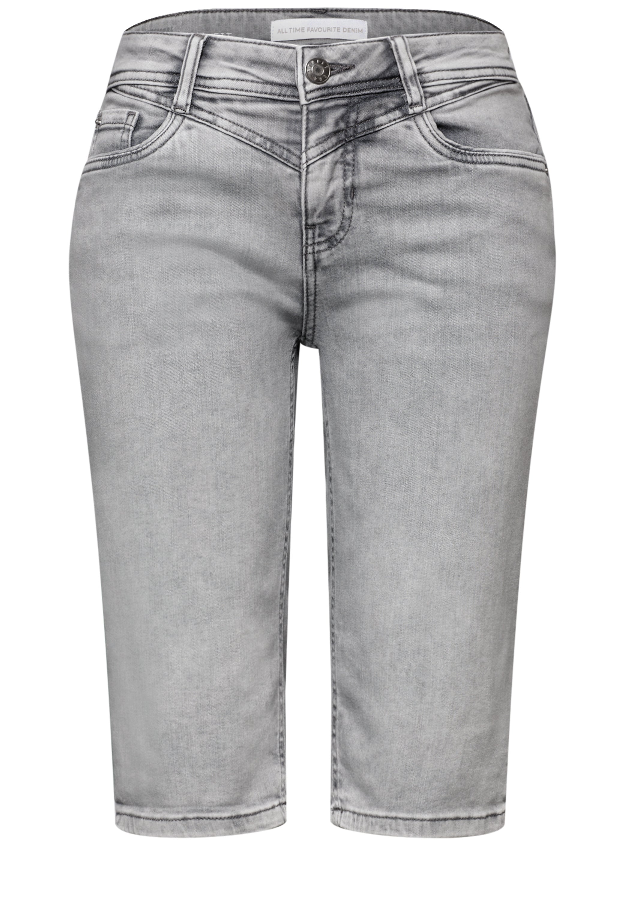 Slim Leg Bermuda mit Turn-Up-Detail
