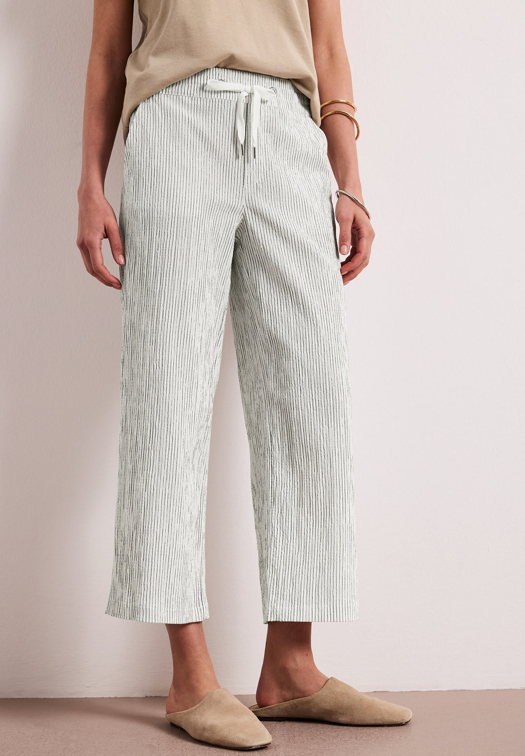 Wide Leg Hose im Loose Fit mit Streifen