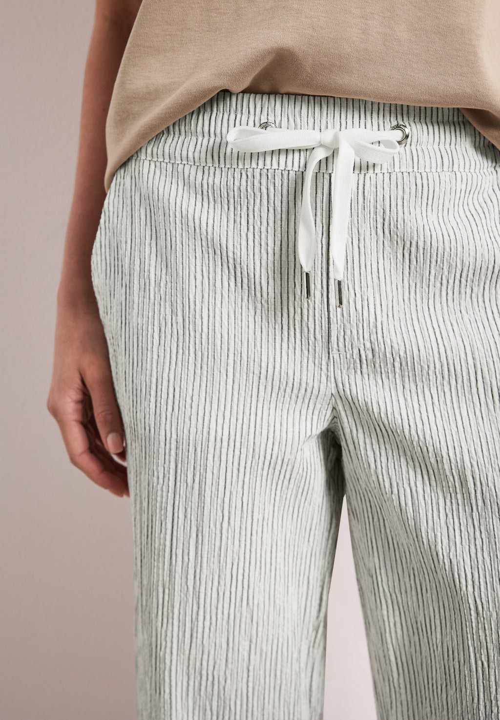 Wide Leg Hose im Loose Fit mit Streifen