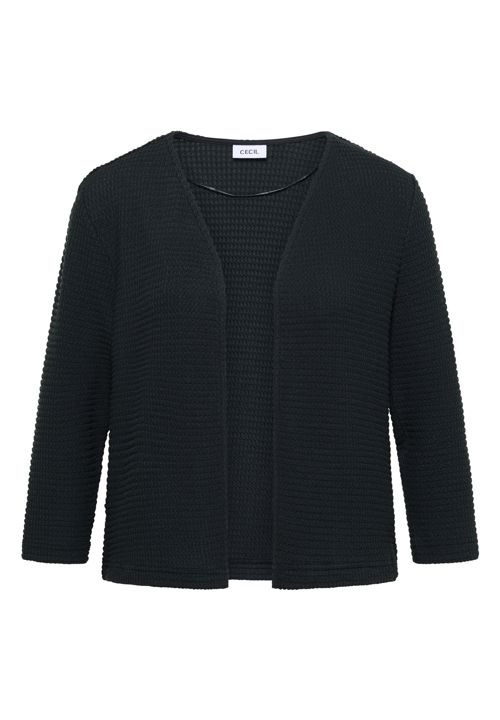 Offene 3/4-Arm Jacke im Ajour-Look