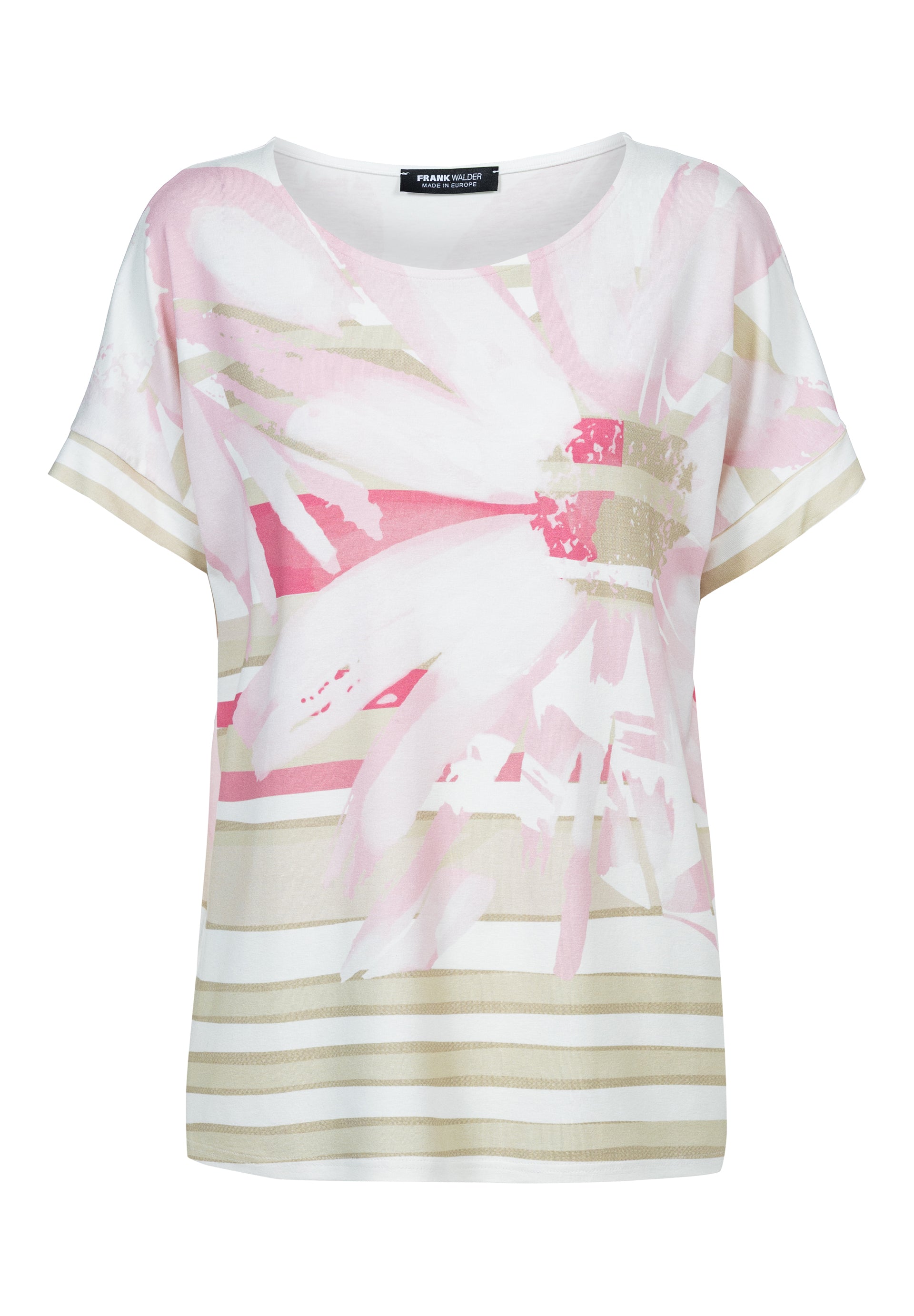 Shirt SUNSET IN PINK mit Ärmelumschlag