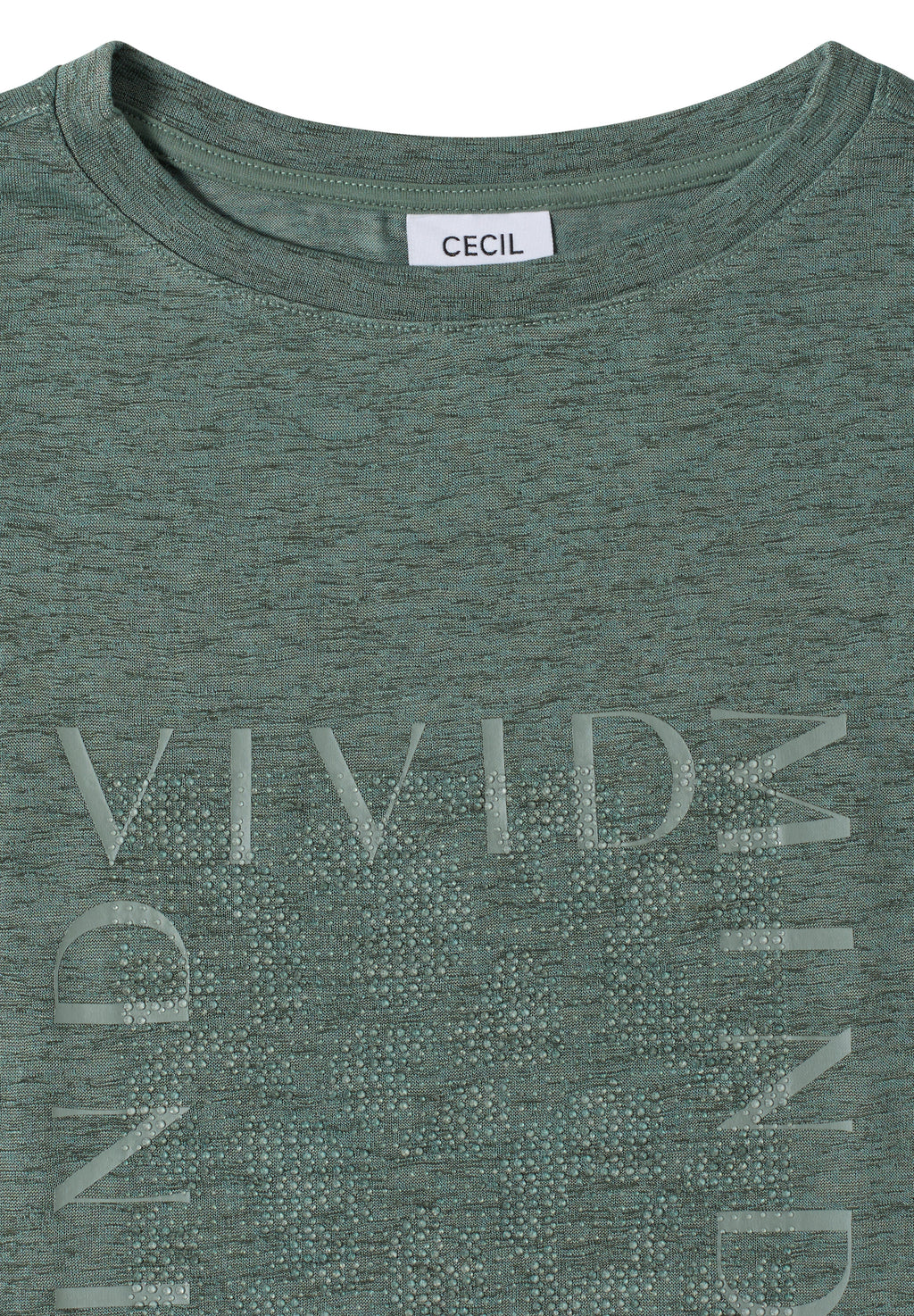 T-Shirt in Leinen-Optik mit Print