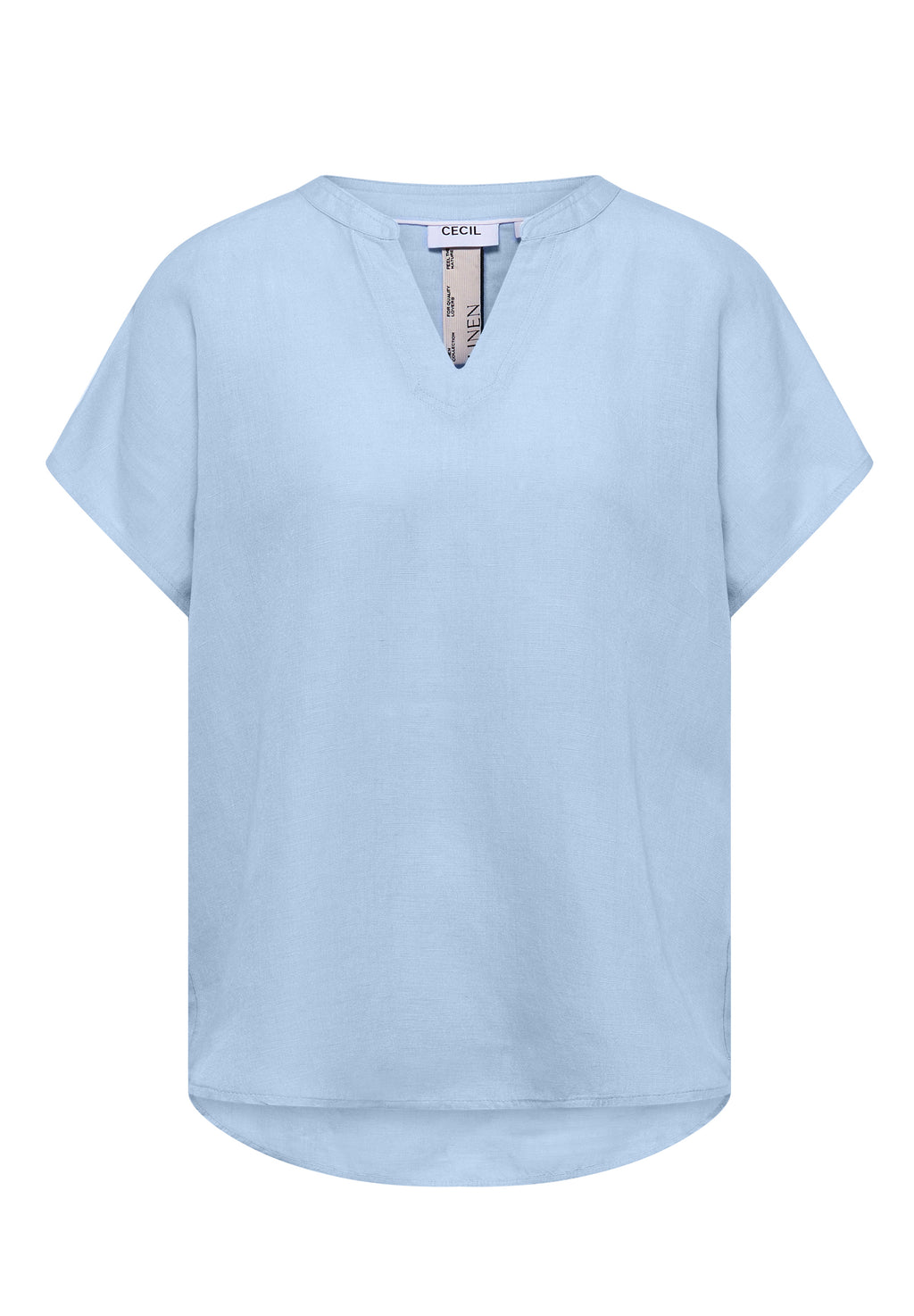 Dropped Shoulder Bluse aus Leinenmix