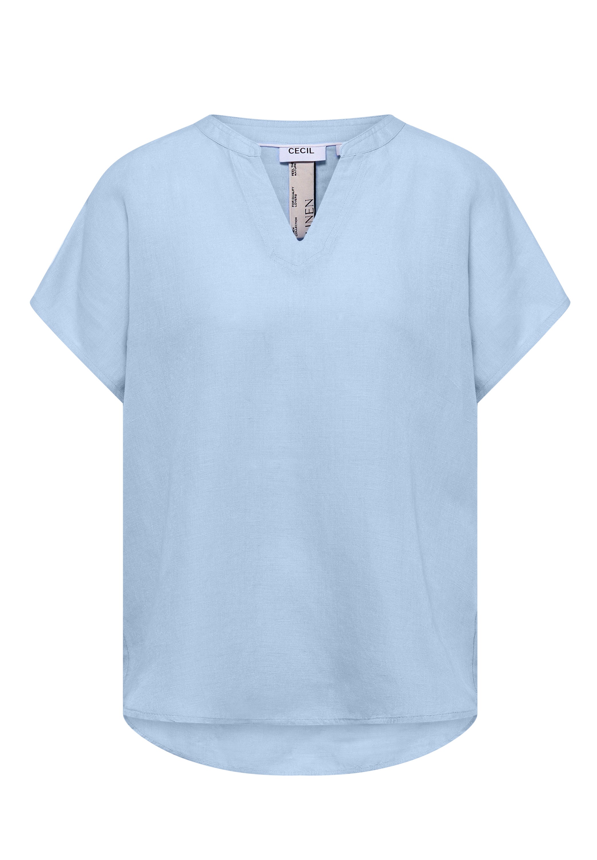 Dropped Shoulder Bluse aus Leinenmix