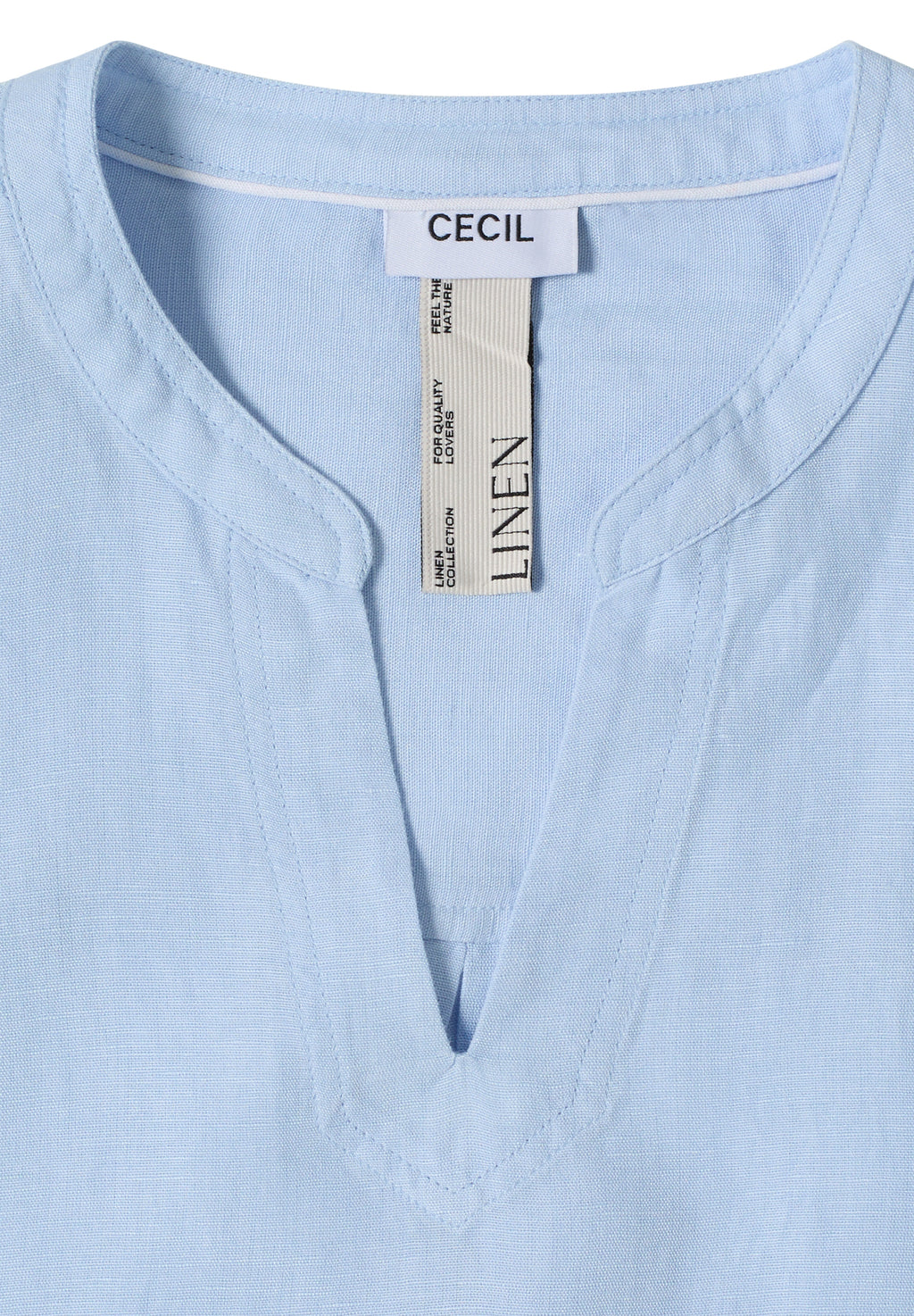 Dropped Shoulder Bluse aus Leinenmix