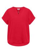 Dropped Shoulder Bluse aus Leinenmix