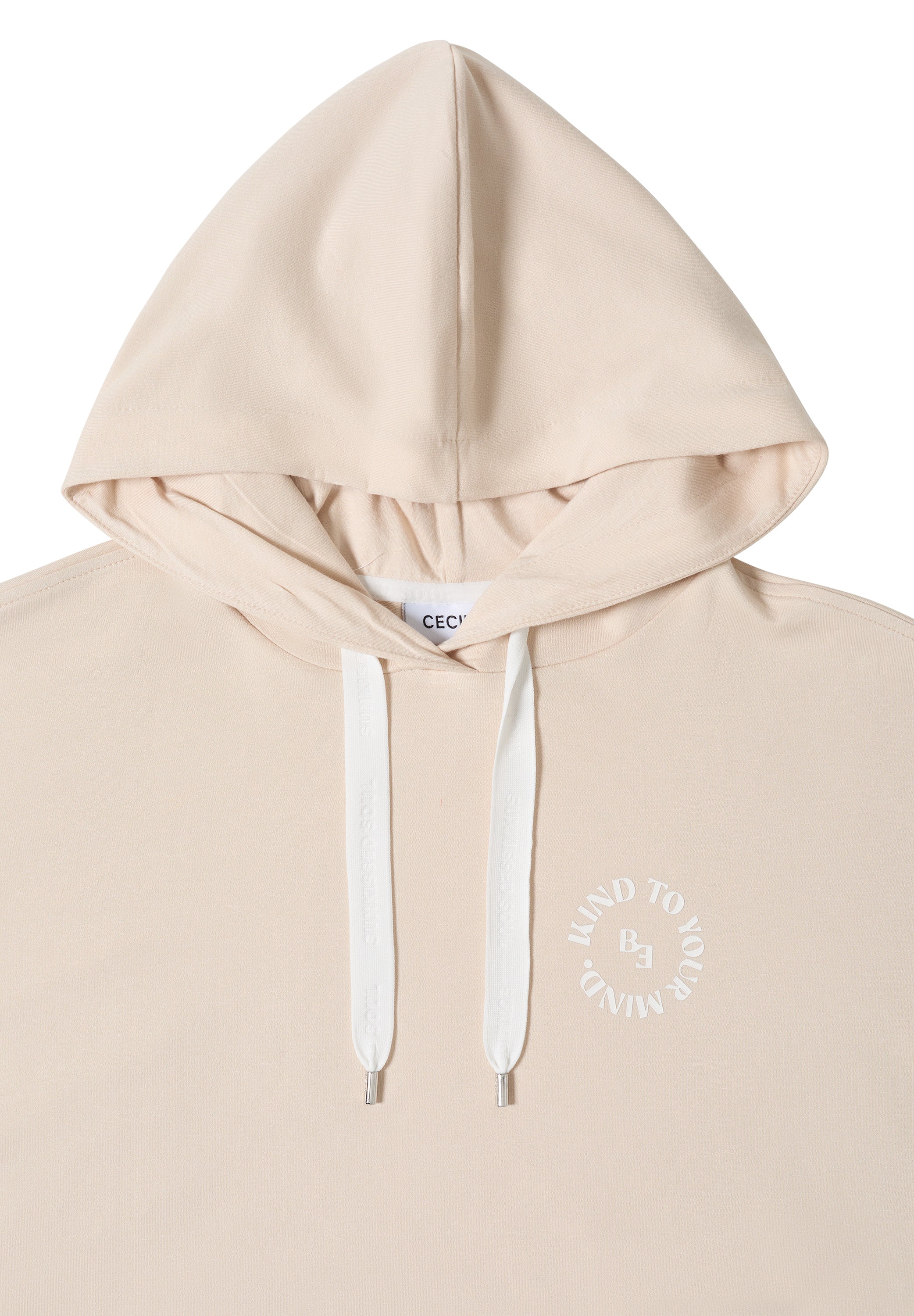 T-Shirt mit Hoodie und Printdetail