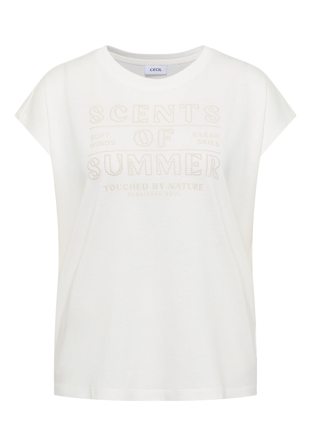 T-Shirt mit Rundhals und Wording Artwork