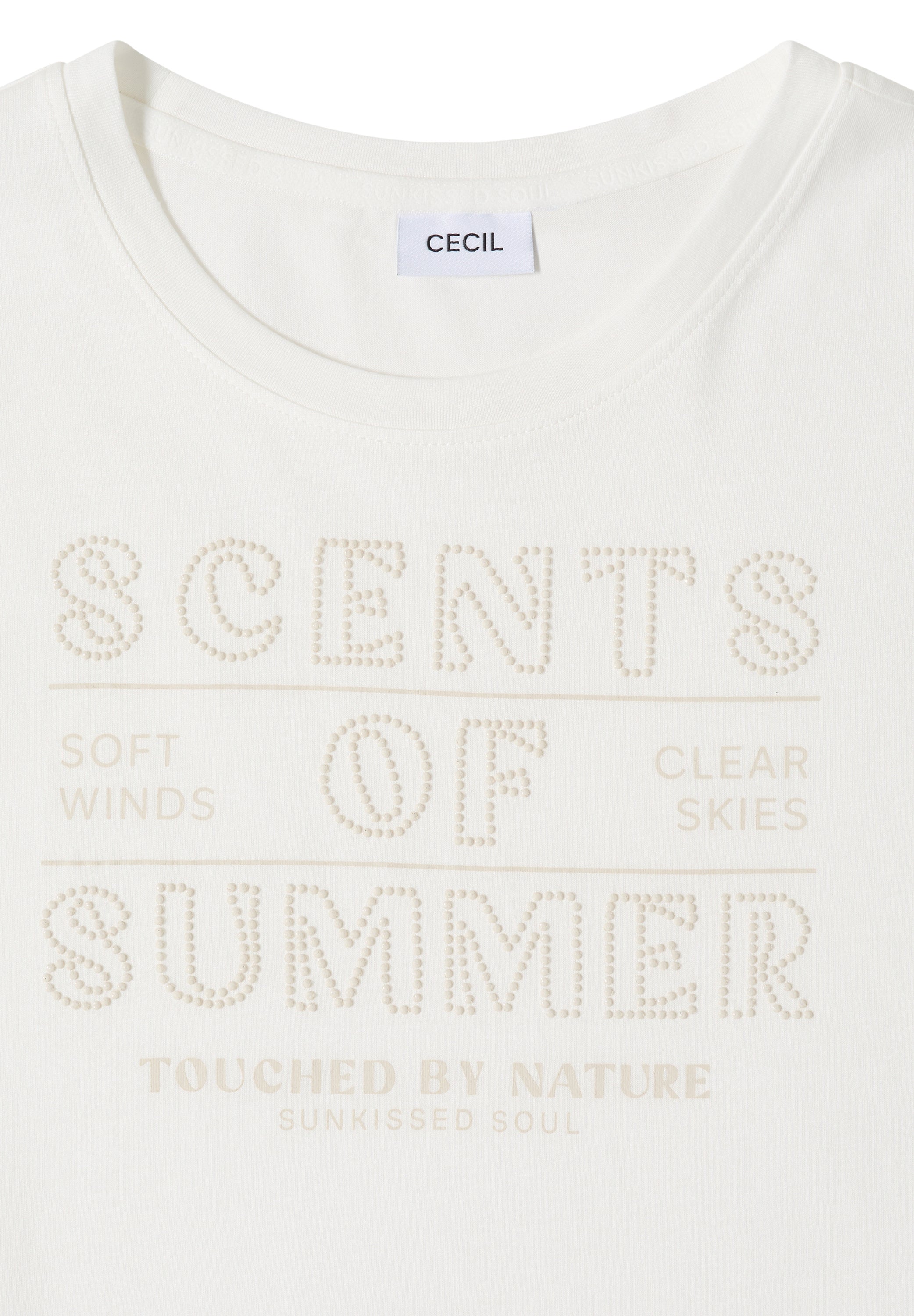 T-Shirt mit Rundhals und Wording Artwork