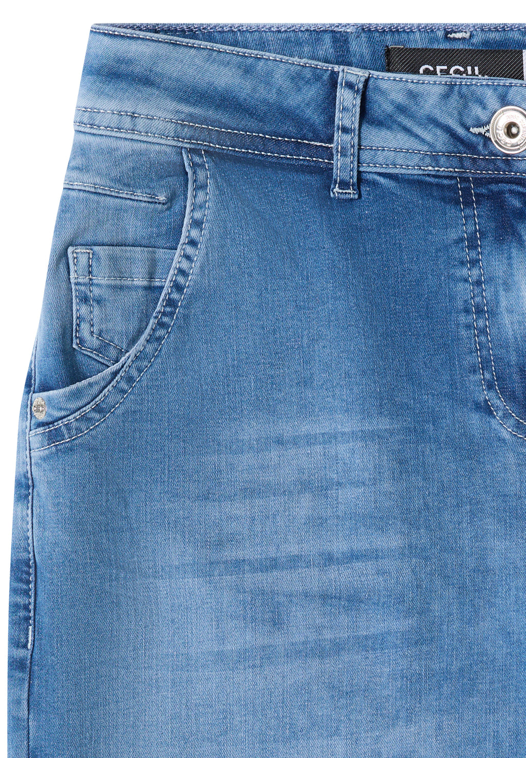 High Waist Barrel Leg Jeans im Loose Fit