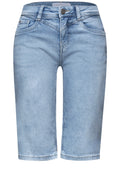 Slim Leg Bermuda mit Turn-Up-Detail