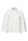 3/4-Arm Bluse mit Shiffleydetails
