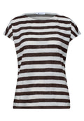 Dropped Shoulder Shirt mit Streifen und Glitzer
