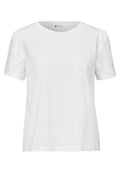 T-Shirt mit Rundhals und Spitzenärmeln