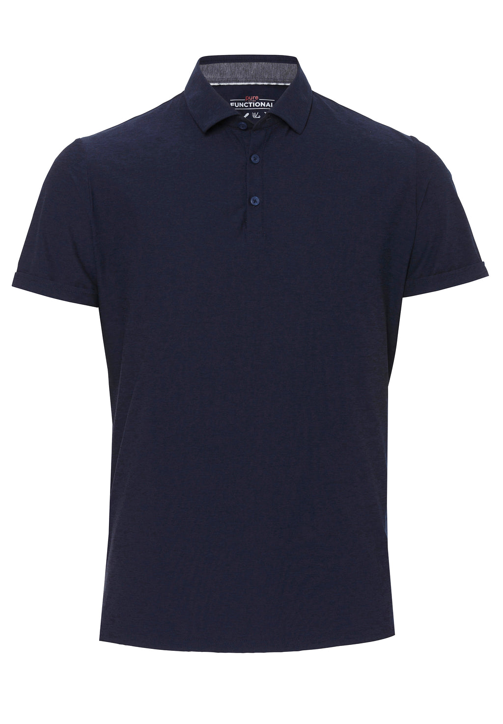 Pure Functional Polo Knopf slim fit Halbarm