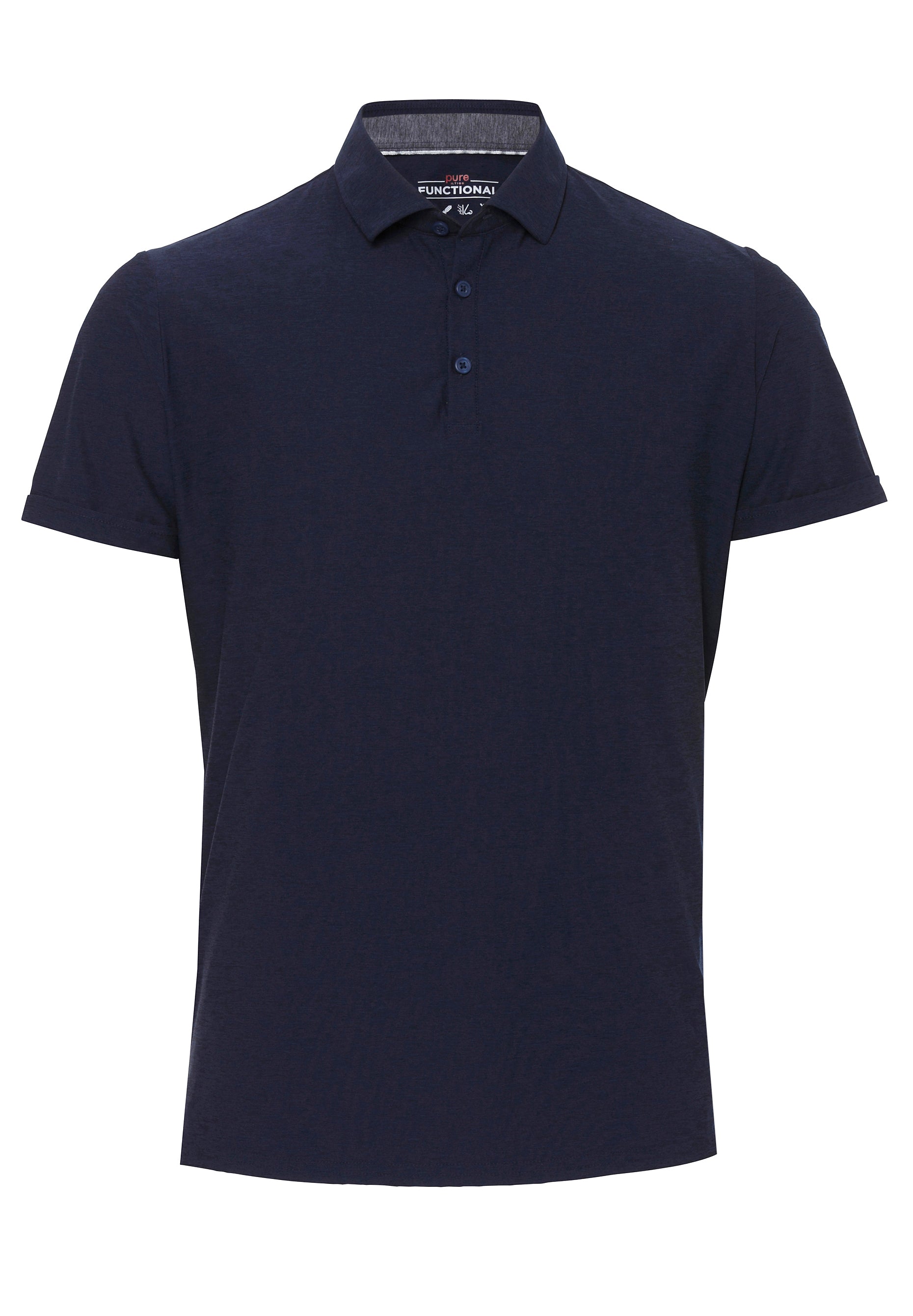 Pure Functional Polo Knopf slim fit Halbarm