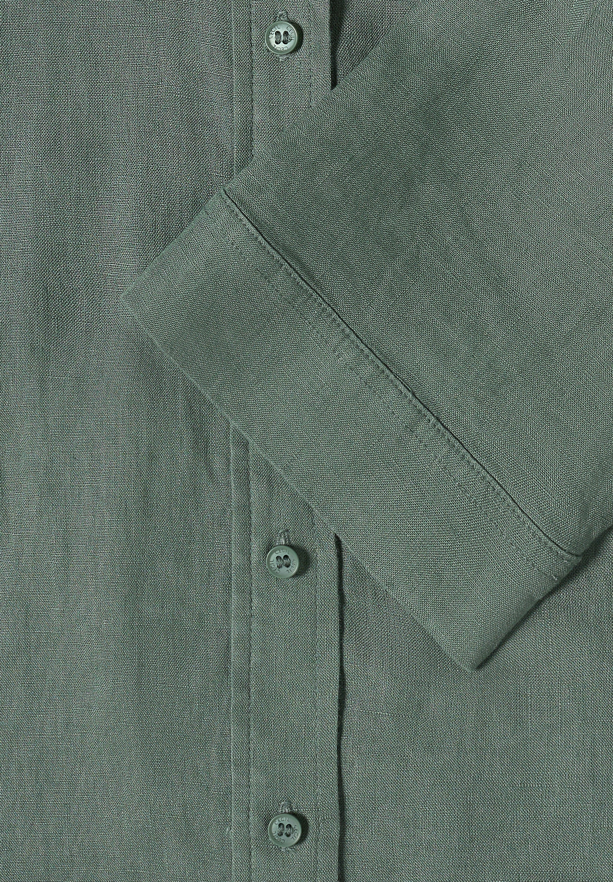 Kurzarm Hemdbluse aus reinem Leinen