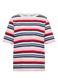Kurzarm Shirt mit Multicolor Streifen