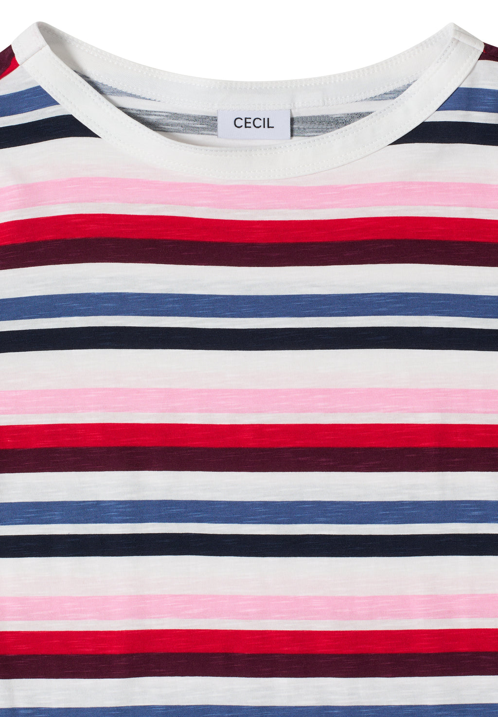 Kurzarm Shirt mit Multicolor Streifen
