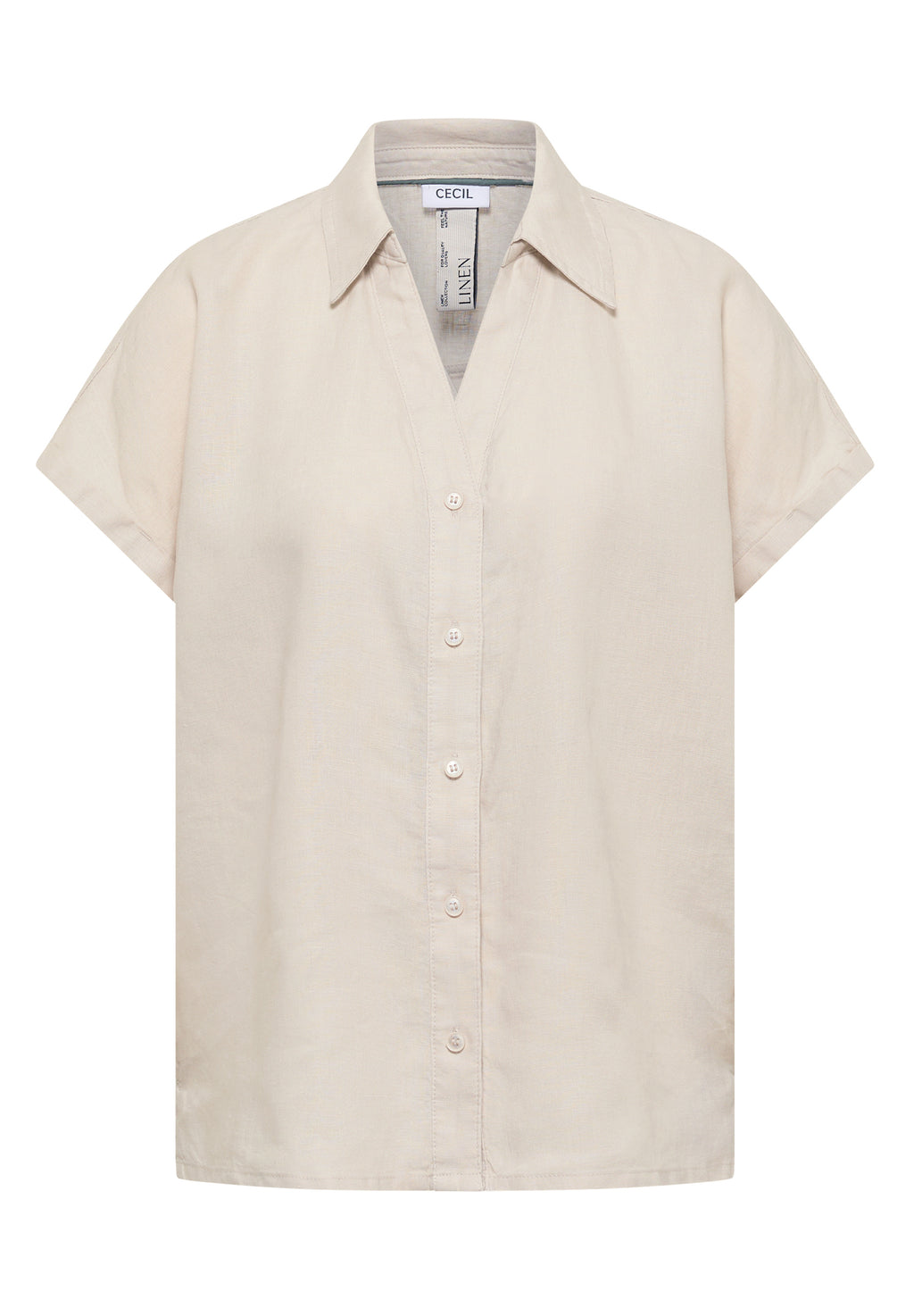 Dropped Shoulder Bluse aus Leinen