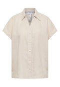 Dropped Shoulder Bluse aus Leinen