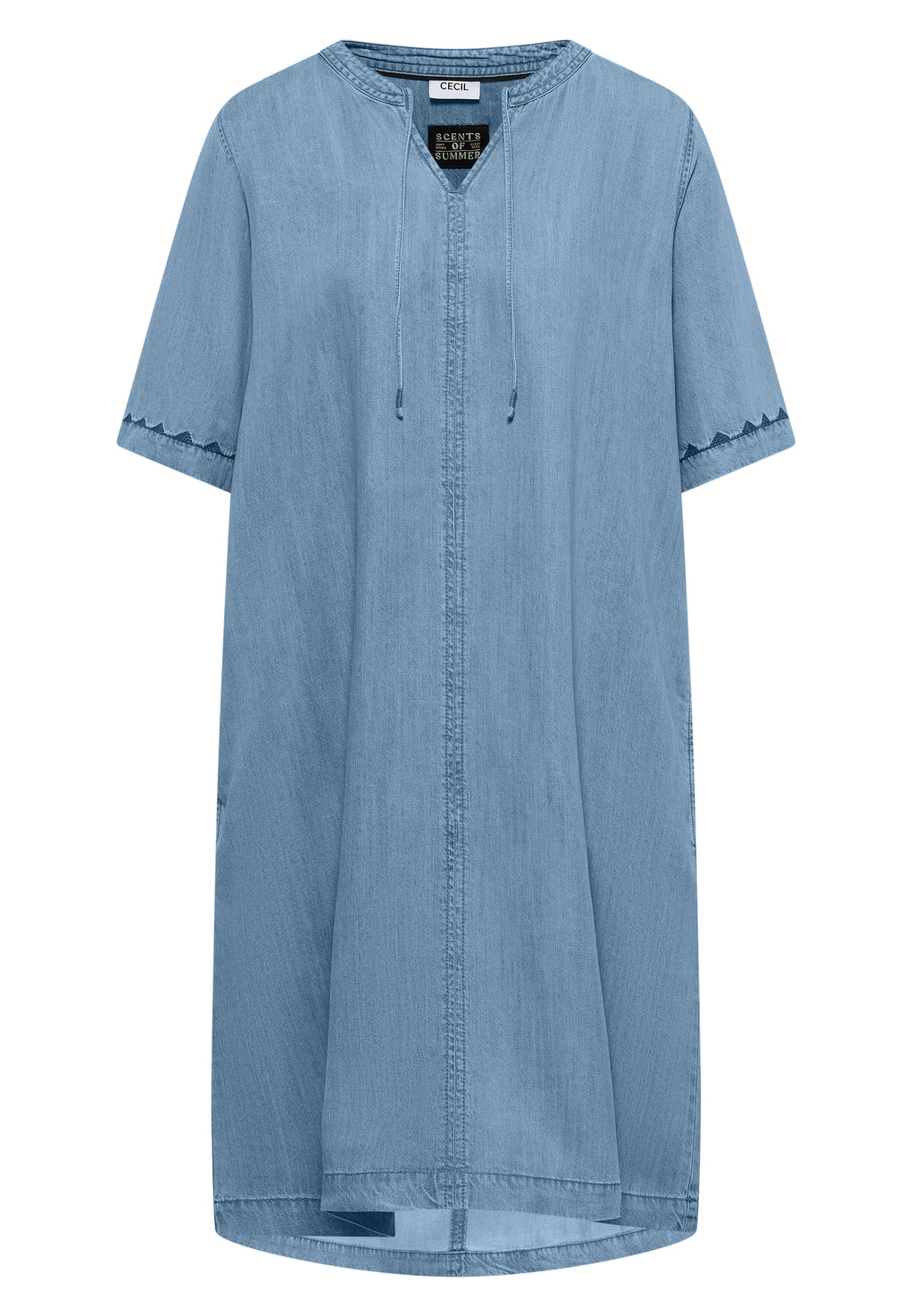 Knielanges Kleid im Denim-Look