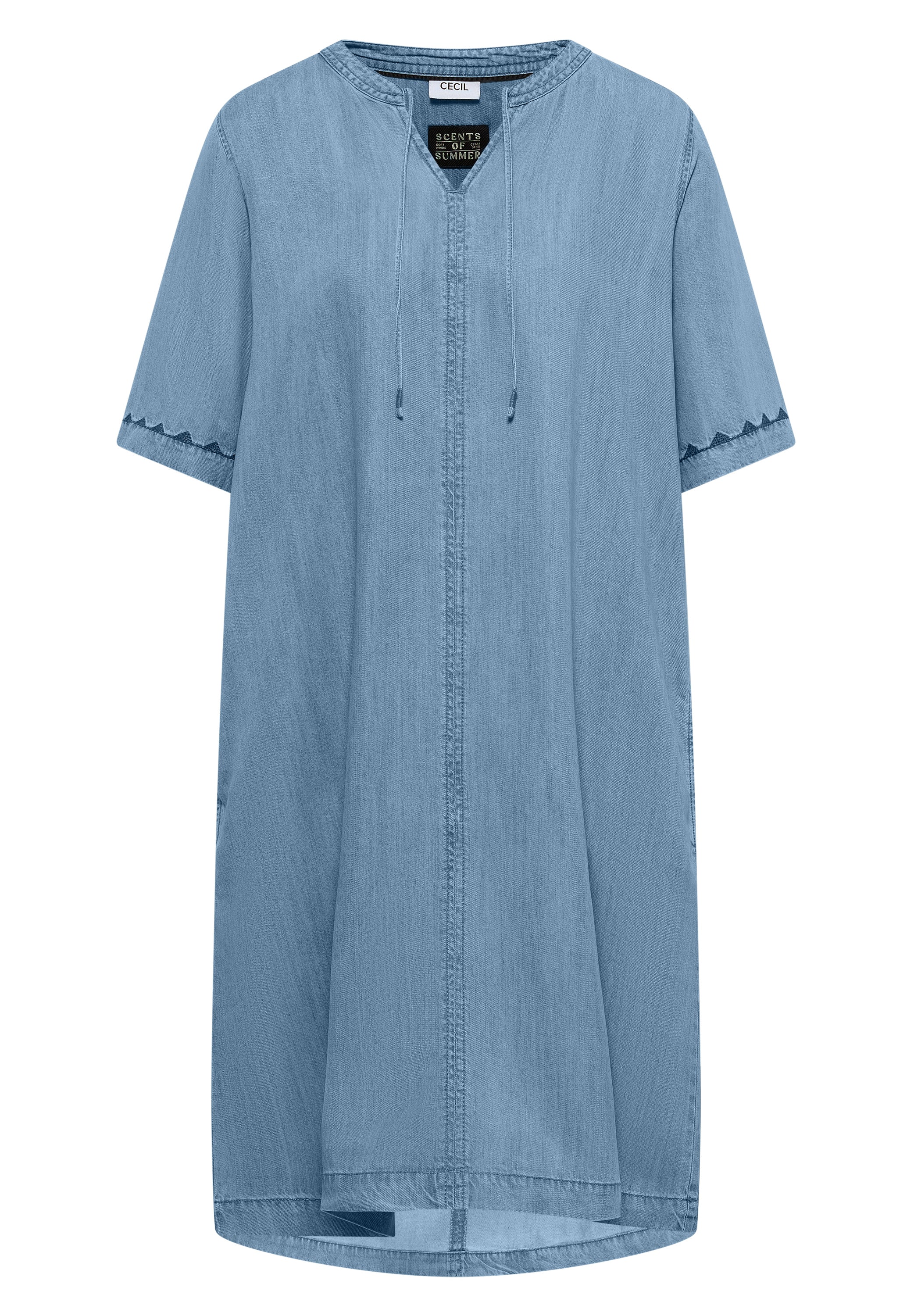 Knielanges Kleid im Denim-Look