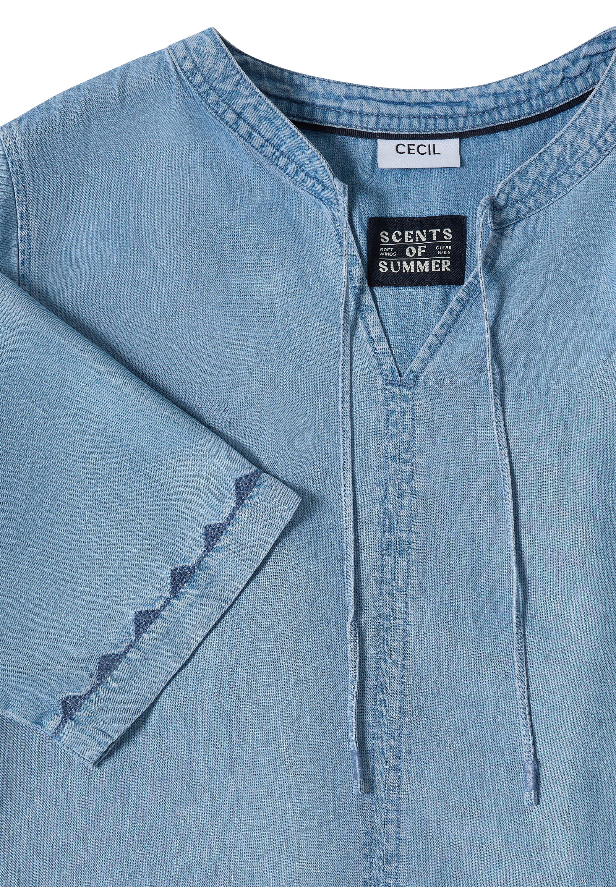 Knielanges Kleid im Denim-Look