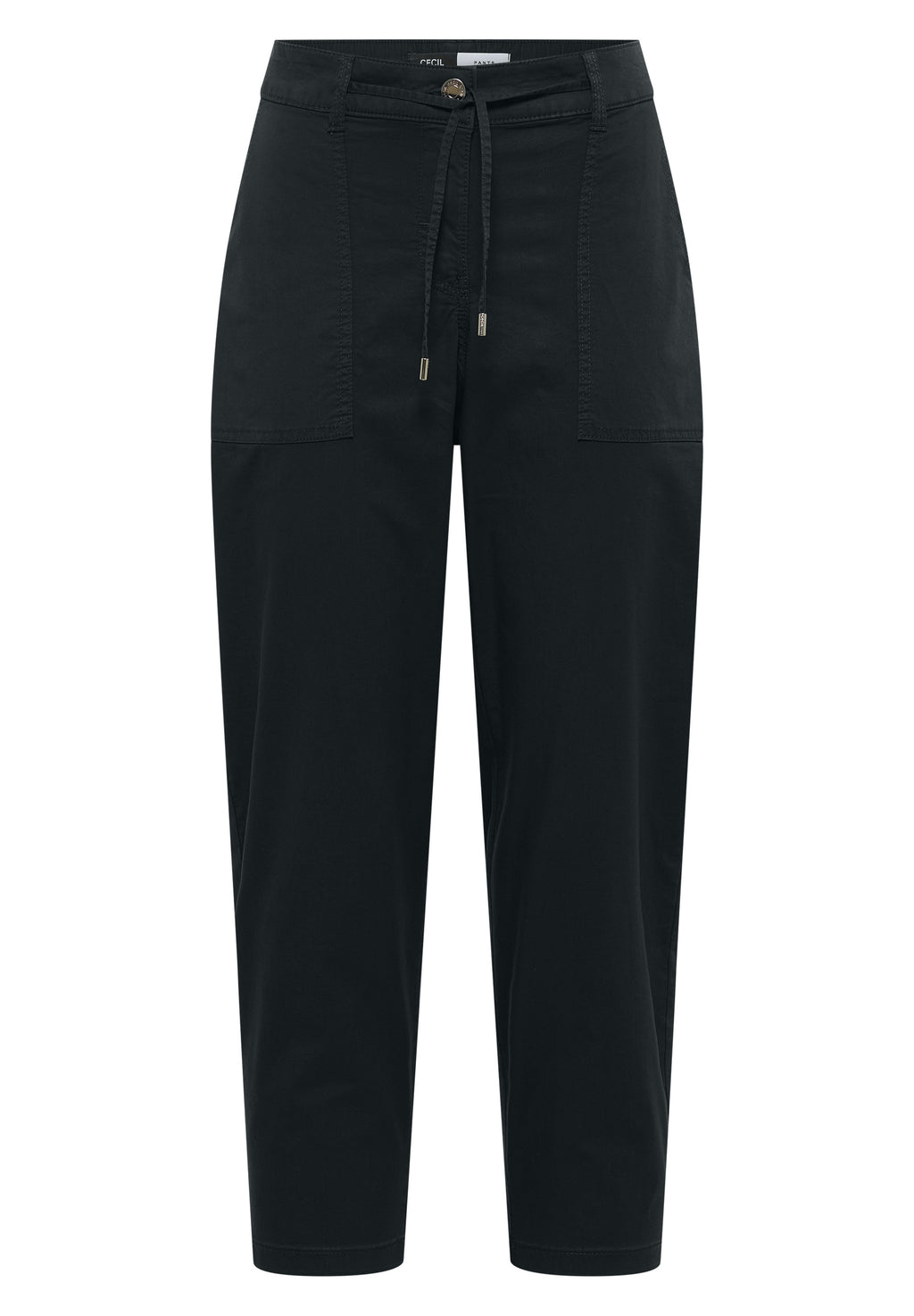 Mid Waist Barrel Leg Hose im Casual Fit