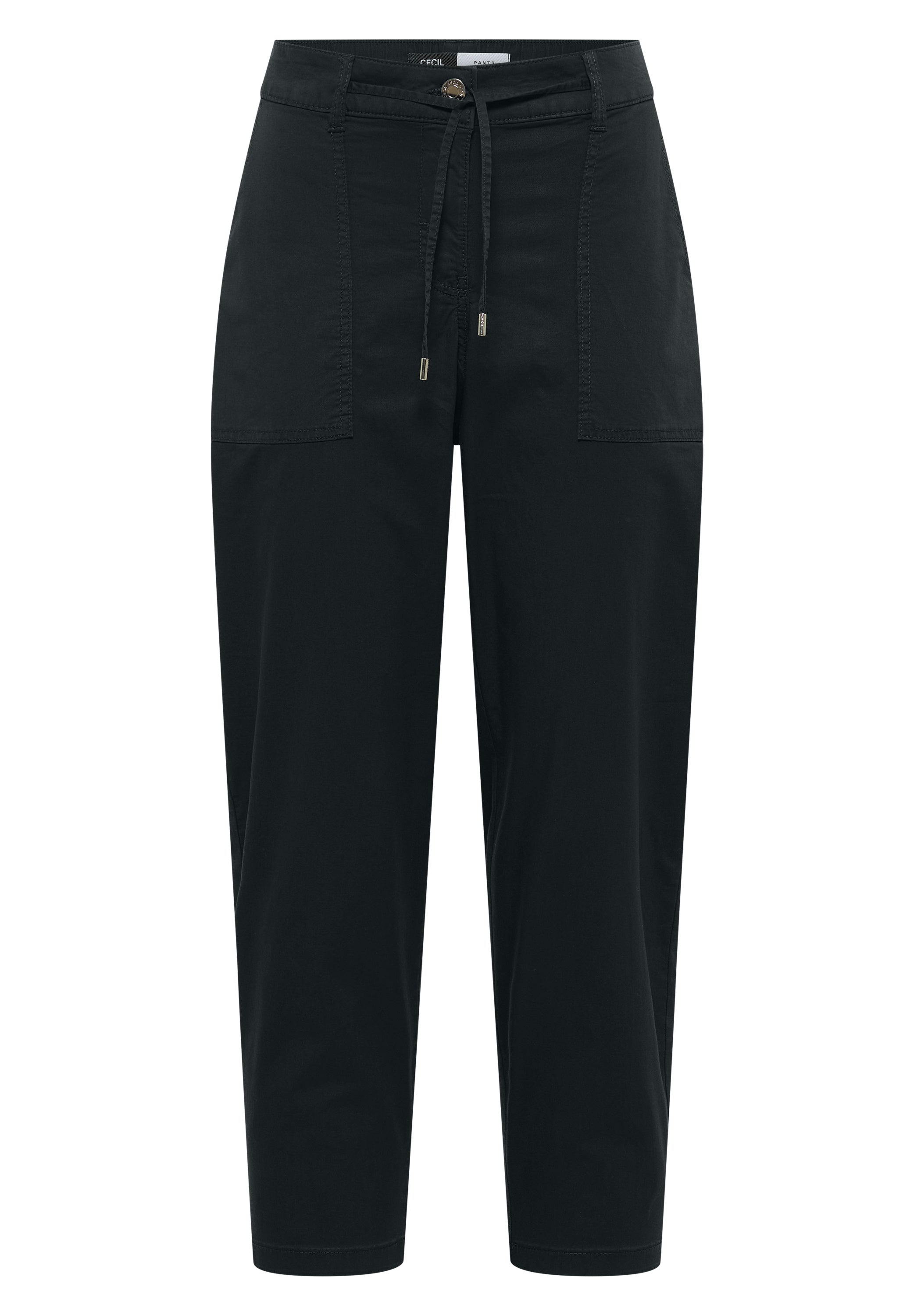Mid Waist Barrel Leg Hose im Casual Fit