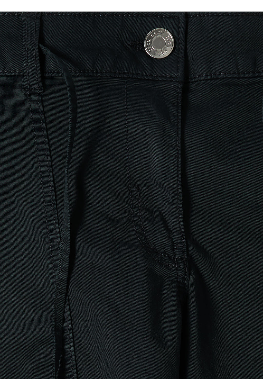 Mid Waist Barrel Leg Hose im Casual Fit