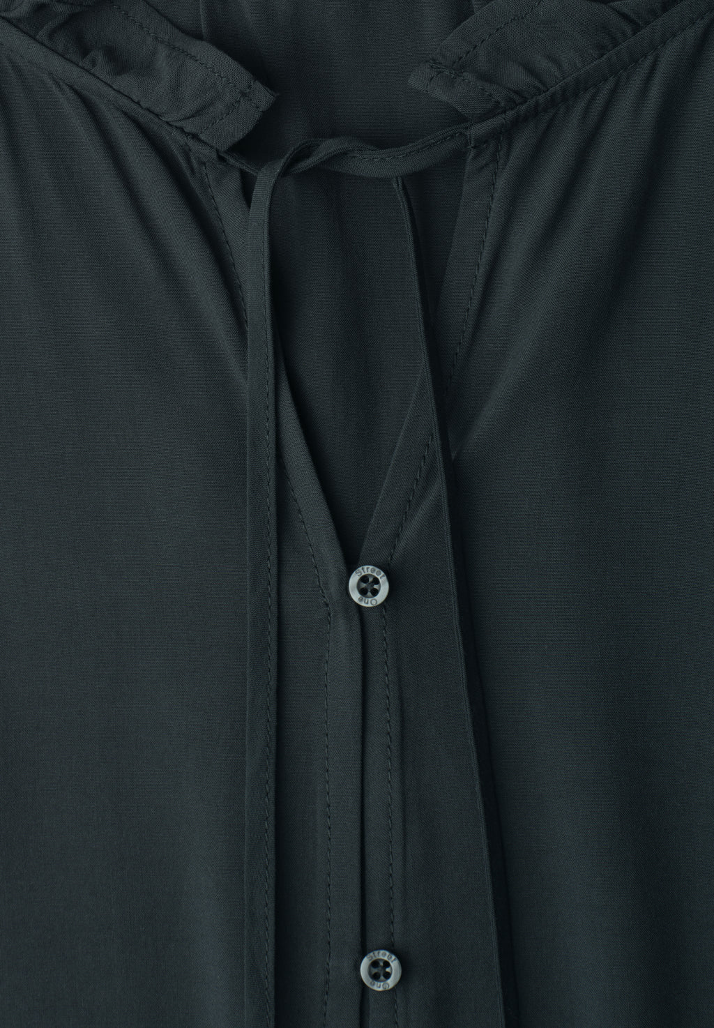 Blusentop mit Split Neck und Rüschen