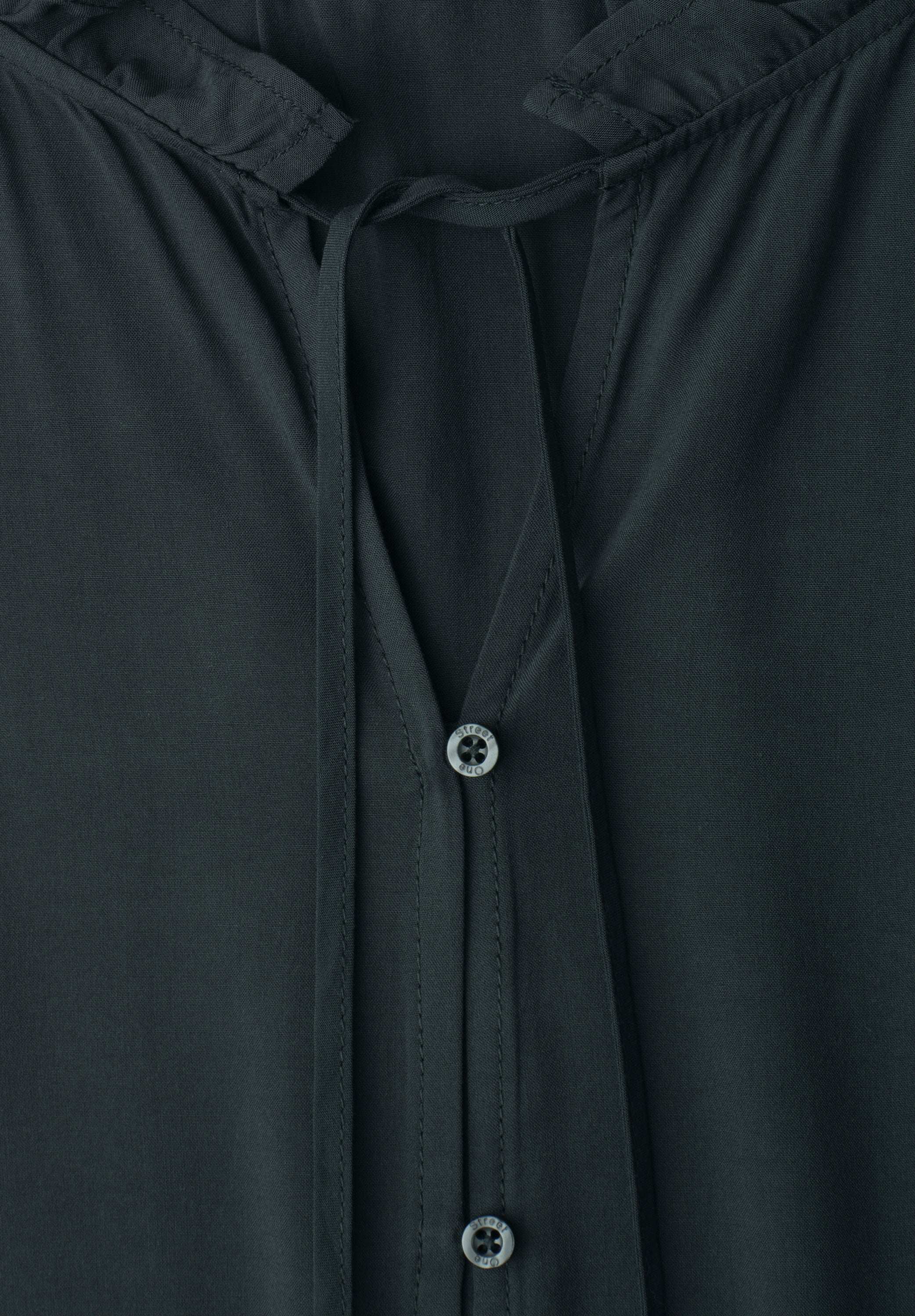 Blusentop mit Split Neck und Rüschen
