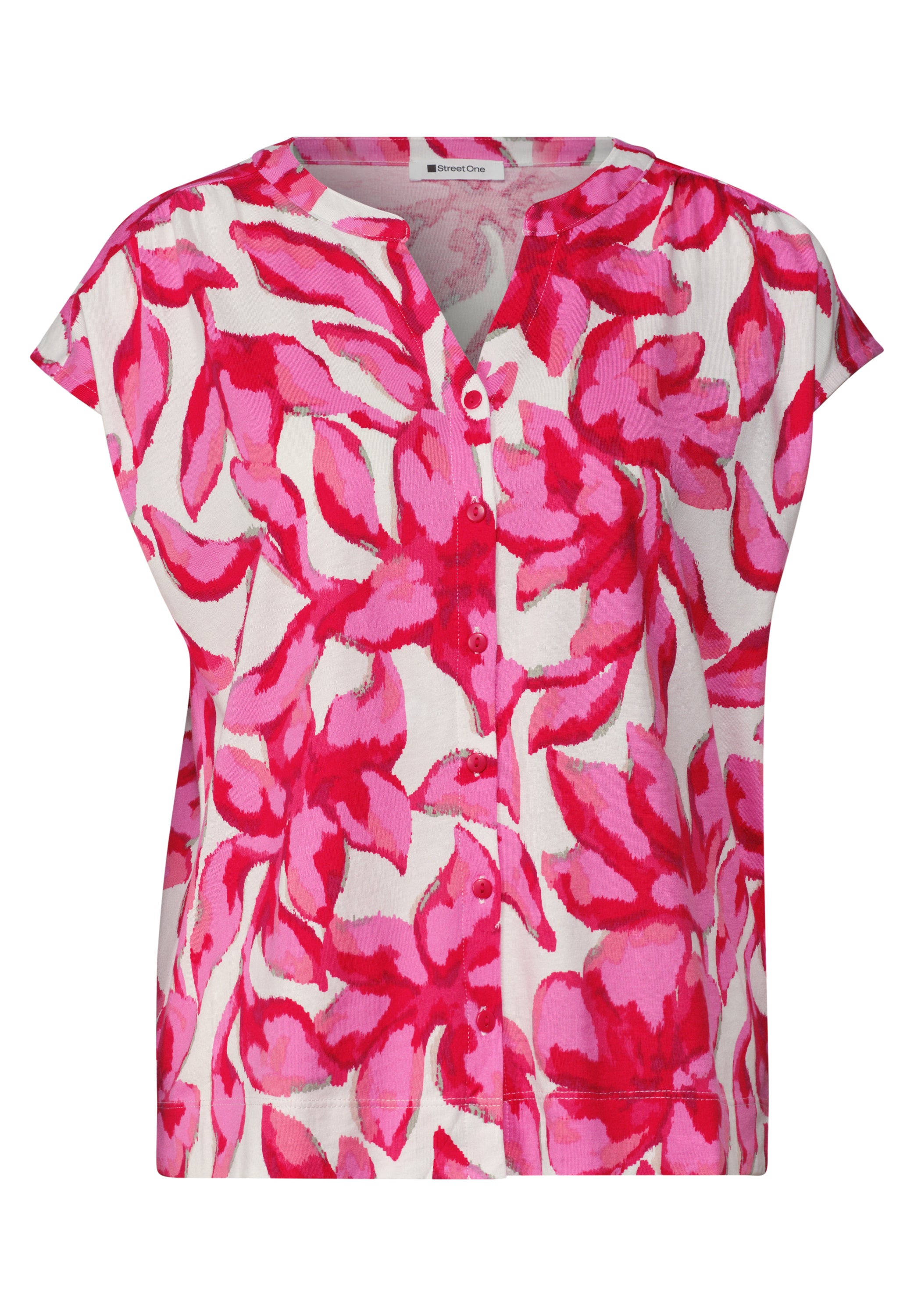 Shirt mit Knopfleiste und Print